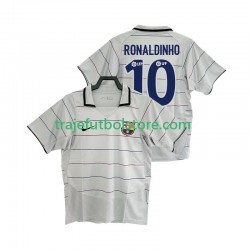 Camiseta 2ª FC Barcelona RONALDINHO 10 2003 Retro Hombre 2004 Manga Corta