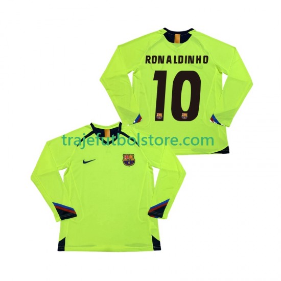 Camiseta 2ª FC Barcelona RONALDINHO 10 2005 Retro Hombre 2006 ML