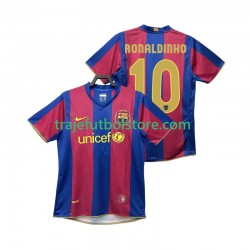 Camiseta 1ª FC Barcelona RONALDINHO 10 2007 Retro Hombre 2008 Manga Corta