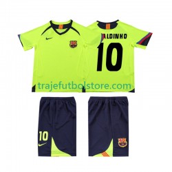 Camiseta 2ª FC Barcelona RONALDINHO 10 2005 Retro Niño 2006 Manga Corta
