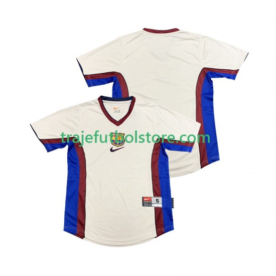 Camiseta 2ª FC Barcelona Retro Hombre 1998 1999 Manga Corta