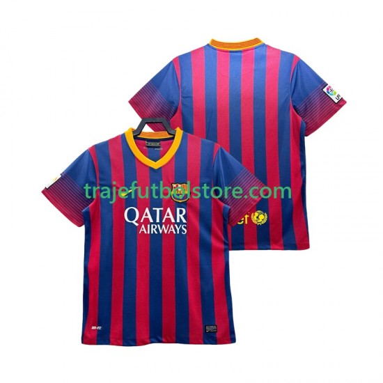 Camiseta 1ª FC Barcelona 2013 2014 Retro Hombre Manga Corta