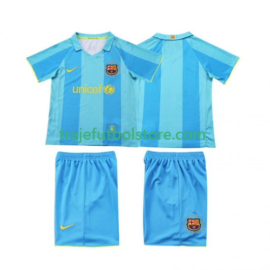 Camiseta 2ª FC Barcelona 2007 Retro Niño 2008 Manga Corta