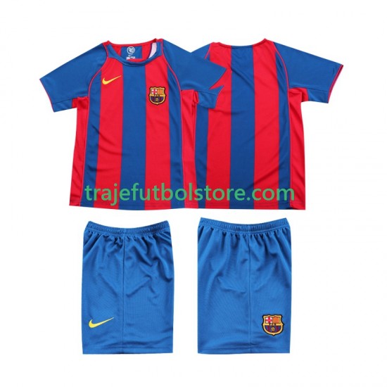 Camiseta 1ª FC Barcelona 2005 Retro Niño 2004 Manga Corta