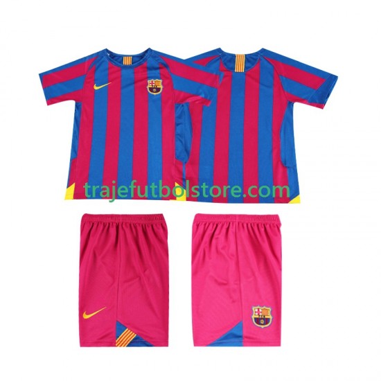 Camiseta 1ª FC Barcelona 2005 Retro Niño 2006 Manga Corta