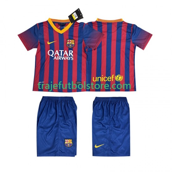 Camiseta 1ª FC Barcelona 2013 2014 Retro Niño Manga Corta