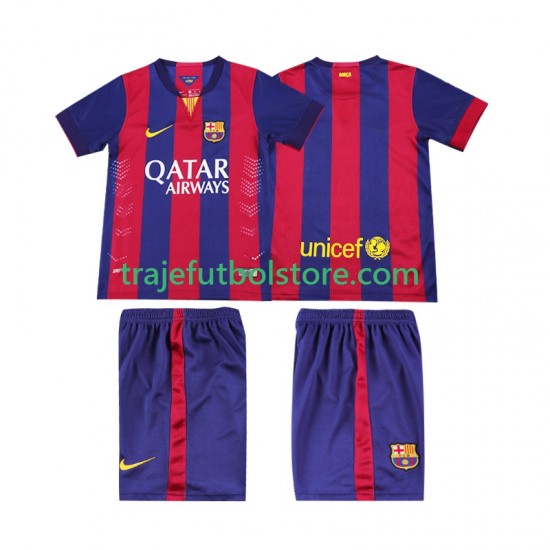 Camiseta 1ª FC Barcelona 2014 2015 Retro Niño Manga Corta