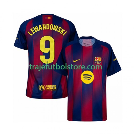 Camiseta 1ª FC Barcelona Robert Lewandowski 9 Hombre 2025-2026 Manga Corta