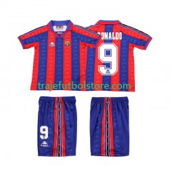 Camiseta 1ª FC Barcelona Ronaldo 1996 1997 Retro Niño Manga Corta