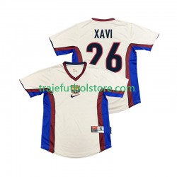 Camiseta 2ª FC Barcelona XAVI 26 Retro Hombre 1998 1999 Manga Corta
