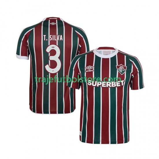 Camiseta 1ª Fluminense Thiago Silva 3 Hombre 2025-2026 Manga Corta