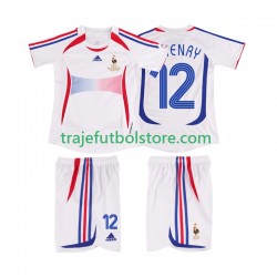 Camiseta 2ª Francia Henry 12 Retro Niño 2006 Manga Corta