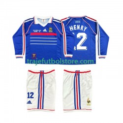 Camiseta 1ª Francia Henry 12 Retro Niño 1998 ML