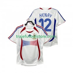 Camiseta 2ª Francia Henry 12 Retro Hombre 2006 Manga Corta