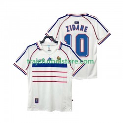 Camiseta 2ª Francia ZIDANE 10 Retro Hombre 1998 Manga Corta