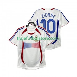 Camiseta 2ª Francia ZIDANE 10 Retro Hombre 2006 Manga Corta