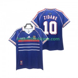 Camiseta 1ª Francia ZIDANE 10 Retro Hombre 1998 Manga Corta