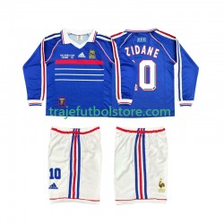 Camiseta 1ª Francia ZINANE 10 Retro Niño 1998 ML