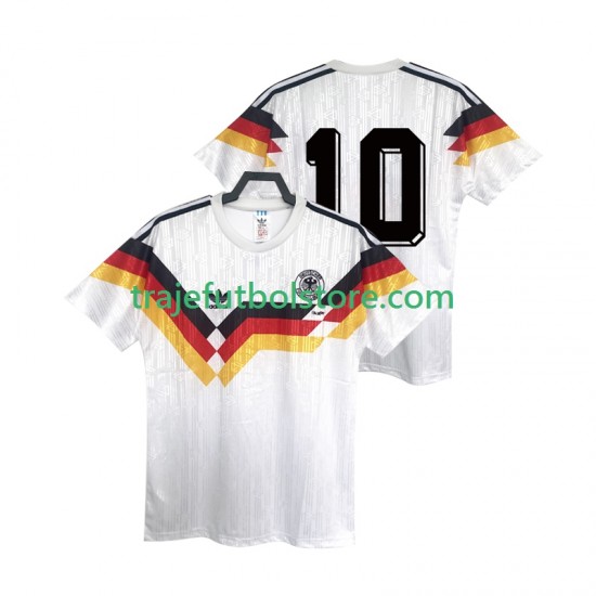 Camiseta 1ª Alemania 10 1990 Retro Hombre Manga Corta