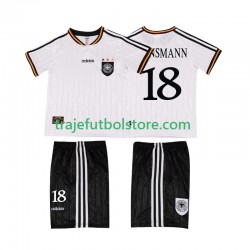 Camiseta 1ª Alemania KLINSMANN 18 1996 Retro Niño Manga Corta