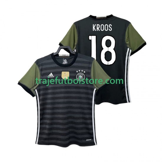 Camiseta 2ª Alemania KROOS 18 2016 Retro Hombre Manga Corta