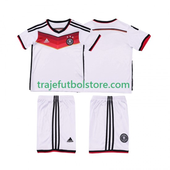 Camiseta 1ª Alemania 2014 Retro Niño Manga Corta