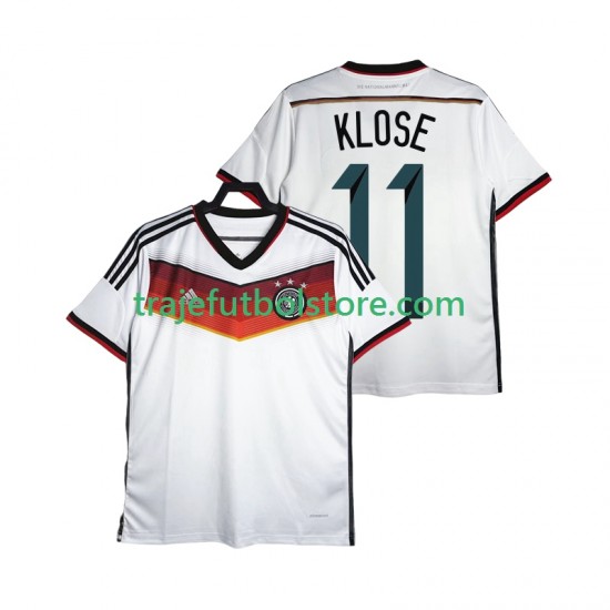 Camiseta 1ª Alemania Klose 11 2014 Retro Hombre Manga Corta