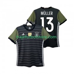 Camiseta 2ª Alemania MULLER 13 2016 Retro Hombre Manga Corta