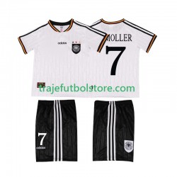 Camiseta 1ª Alemania Moller 7 1996 Retro Niño Manga Corta