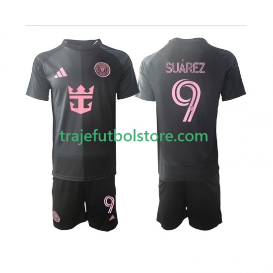 Camiseta 2ª Inter Miami Suárez Luis 9 Niño 2025 Manga Corta