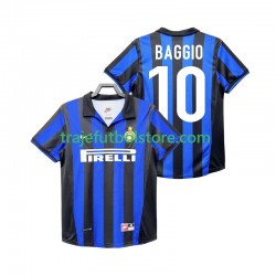 Camiseta 1ª Inter Milan BAGGIO 10 Retro Hombre 1998 1999 Manga Corta