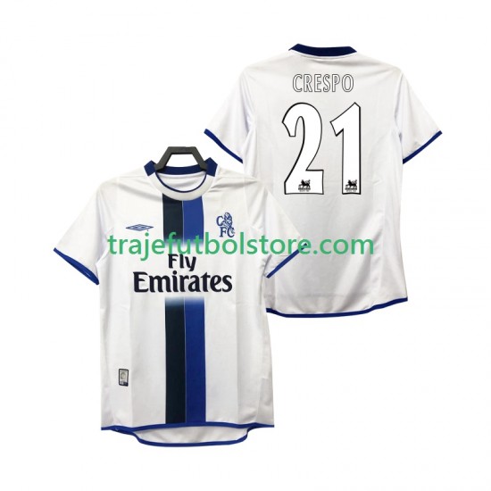 Camiseta 2ª Inter Milan CRESPO 21 2003 Retro Hombre 2004 Manga Corta