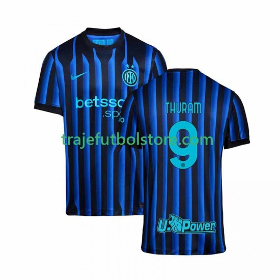 Camiseta 1ª Inter Milan Marcus Thuram 9 Hombre 2025-2026 Manga Corta