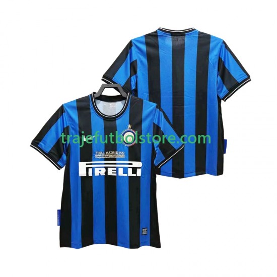 Camiseta 1ª Inter Milan 2009 Retro Hombre 2010 Manga Corta