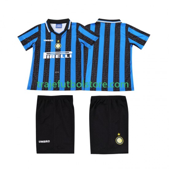 Camiseta 1ª Inter Milan 1997 Retro Niño 1998 Manga Corta