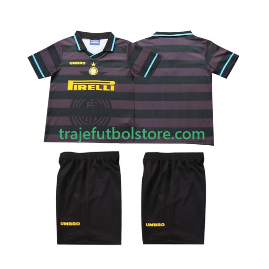 Camiseta 3ª Inter Milan 1997 Retro Niño 1998 Manga Corta