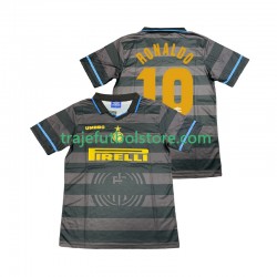 Camiseta 3ª Inter Milan Ronaldo 10 1997 Retro Hombre 1998 Manga Corta