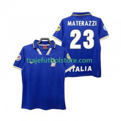 Camiseta 1ª Italia MATERAZZI 23 1996 Retro Hombre Manga Corta
