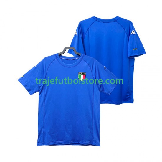 Camiseta 1ª Italia 2000 Retro Hombre Manga Corta