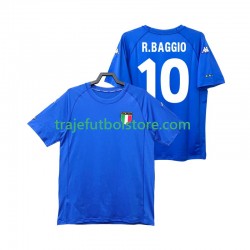 Camiseta 1ª Italia Roberto Baggio 10 2000 Retro Hombre Manga Corta