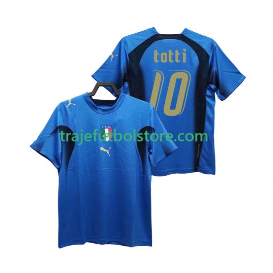 Camiseta 1ª Italia Totti 20 Retro Hombre 2006 Manga Corta