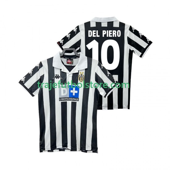 Camiseta 1ª Juventus DEL PIERO 10 2000 Retro Hombre 1999 Manga Corta
