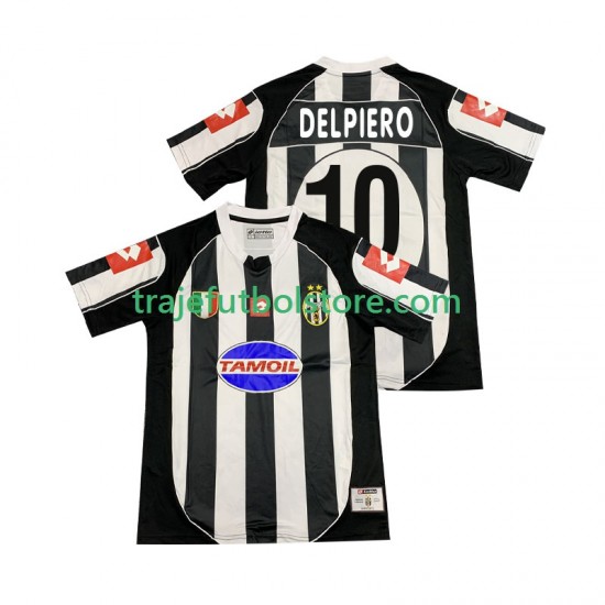 Camiseta 1ª Juventus DEL PIERO 10 2003 Retro Hombre 2002 Manga Corta