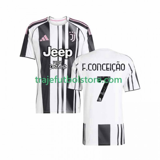 Camiseta 1ª Juventus Francisco Conceicao 7 Hombre 2025-2026 Manga Corta