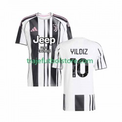 Camiseta 1ª Juventus Kenan Yildiz 10 Hombre 2025-2026 Manga Corta