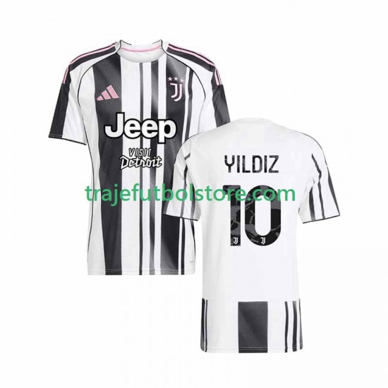Camiseta 1ª Juventus Kenan Yildiz 10 Hombre 2025-2026 Manga Corta