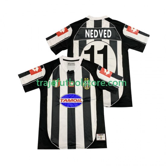 Camiseta 1ª Juventus NEDVED 11 2003 Retro Hombre 2002 Manga Corta