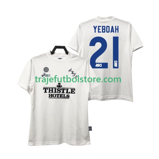 Camiseta 1ª Leeds United YEBOAH 21 1995 1996 Retro Hombre Manga Corta