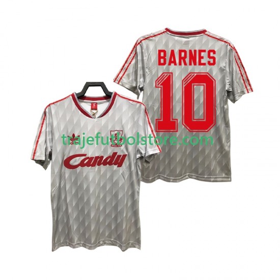 Camiseta 2ª Liverpool BARNES 10 1989 1991 Retro Hombre Manga Corta