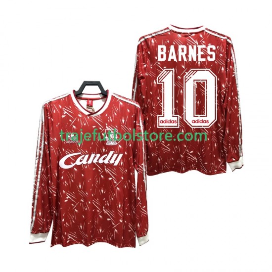 Camiseta 1ª Liverpool BARNES 10 1989 1991 Retro Hombre ML